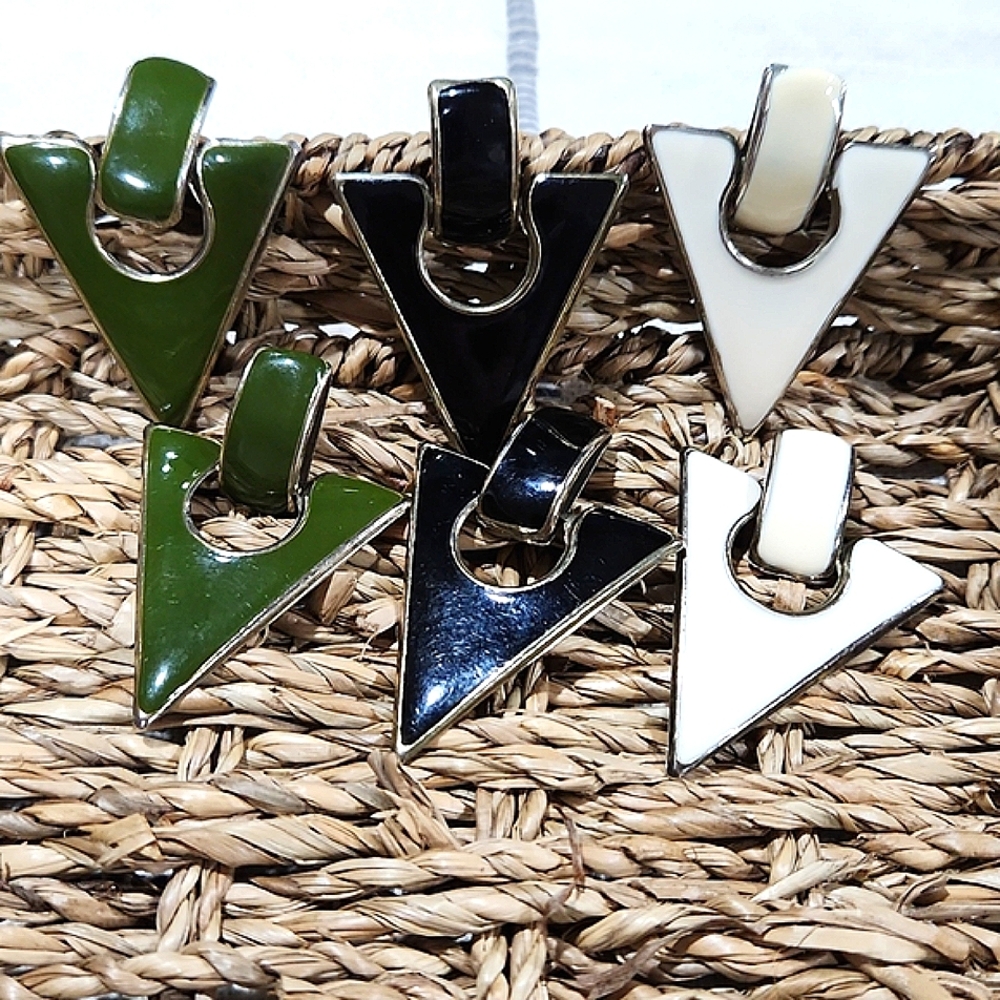 3 Pairs of Awesome Retro Geometric Shaped Earrings